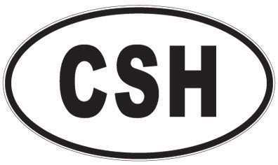 CSH - 3 Letter Initials Oval Sticker