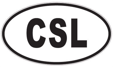 CSL - 3 Letter Initials Oval Sticker