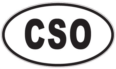 CSO - 3 Letter Initials Oval Sticker