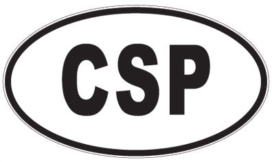 CSP - 3 Letter Initials Oval Sticker