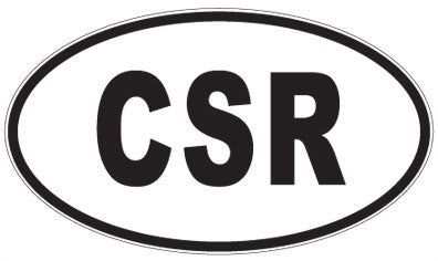 CSR - 3 Letter Initials Oval Sticker