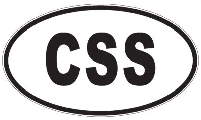 CSS - 3 Letter Initials Oval Sticker