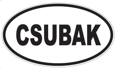 CSUBAK - Oval Sticker