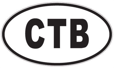 CTB - 3 Letter Initials Oval Sticker
