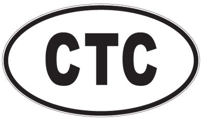 CTC - 3 Letter Initials Oval Sticker