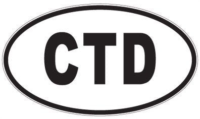 CTD - 3 Letter Initials Oval Sticker