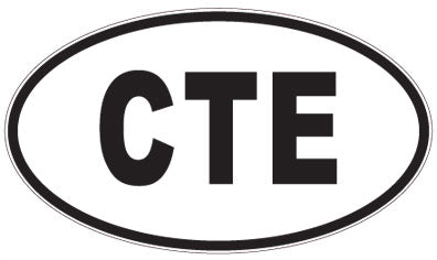 CTE - 3 Letter Initials Oval Sticker