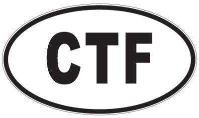 CTF - 3 Letter Initials Oval Sticker
