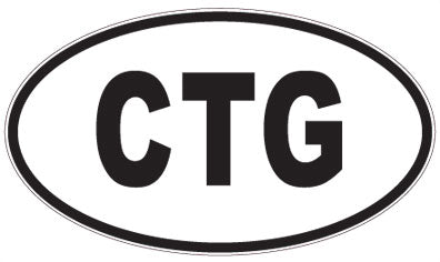 CTG - 3 Letter Initials Oval Sticker
