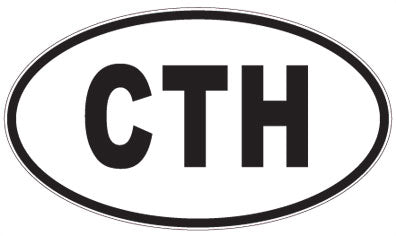 CTH - 3 Letter Initials Oval Sticker