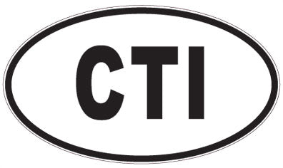 CTI - 3 Letter Initials Oval Sticker