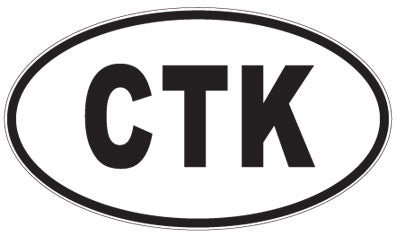 CTK - 3 Letter Initials Oval Sticker