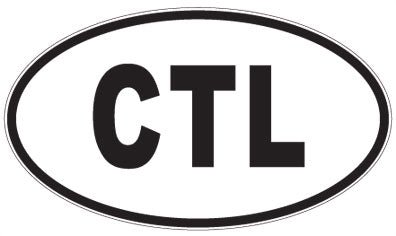CTL - 3 Letter Initials Oval Sticker