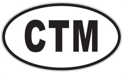 CTM - 3 Letter Initials Oval Sticker