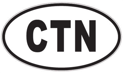 CTN - 3 Letter Initials Oval Sticker