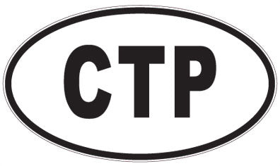CTP - 3 Letter Initials Oval Sticker