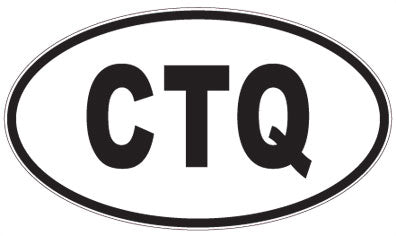 CTQ - 3 Letter Initials Oval Sticker