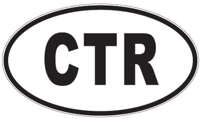 CTR - 3 Letter Initials Oval Sticker