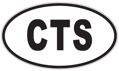 CTS - 3 Letter Initials Oval Sticker