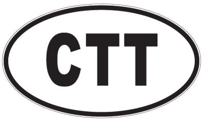 CTT - 3 Letter Initials Oval Sticker