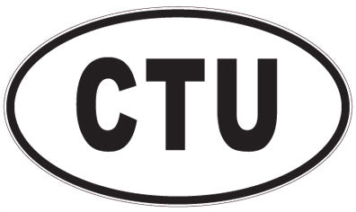 CTU - 3 Letter Initials Oval Sticker