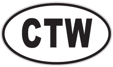 CTW - 3 Letter Initials Oval Sticker
