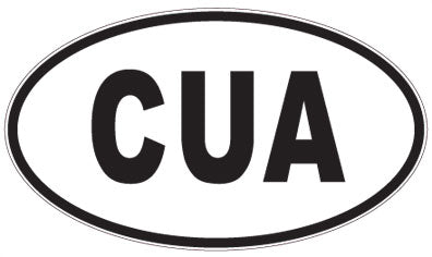 CUA - 3 Letter Initials Oval Sticker