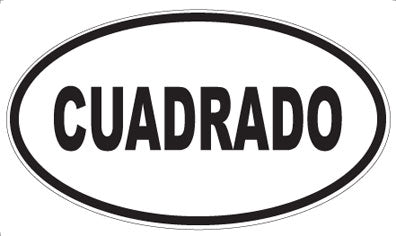 CUADRADO - Oval Sticker