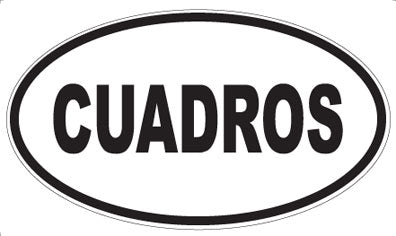 CUADROS - Oval Sticker