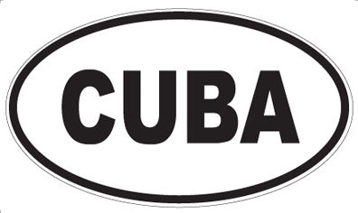 CUBA - Oval Sticker