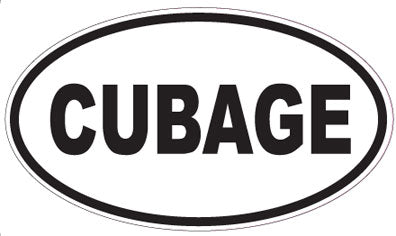 CUBAGE - Oval Sticker