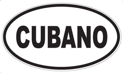 CUBANO - Oval Sticker
