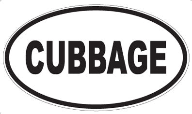 CUBBAGE - Oval Sticker