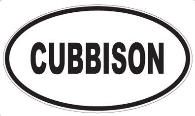 CUBBISON - Oval Sticker