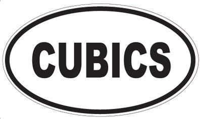 CUBICS - Oval Sticker