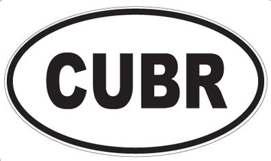 CUBR - Oval Sticker