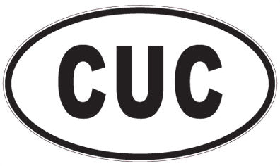 CUC - 3 Letter Initials Oval Sticker
