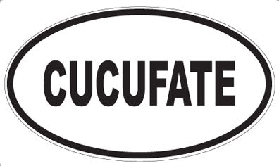 CUCUFATE - Oval Sticker