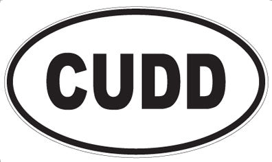 CUDD - Oval Sticker