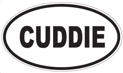 CUDDIE - Oval Sticker
