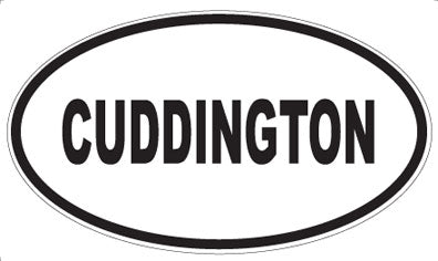 CUDDINGTON - Oval Sticker