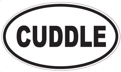 CUDDLE - Oval Sticker