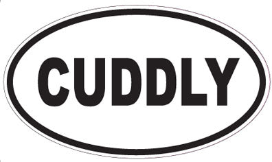CUDDLY - Oval Sticker