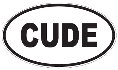 CUDE - Oval Sticker