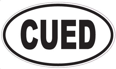 CUED - Oval Sticker
