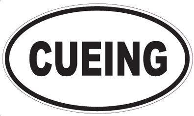 CUEING - Oval Sticker