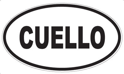 CUELLO - Oval Sticker