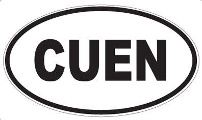 CUEN - Oval Sticker