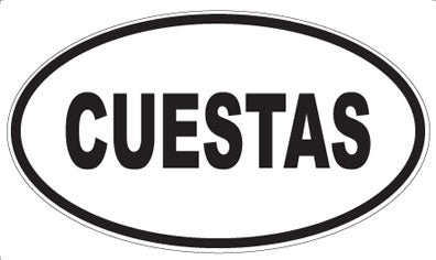 CUESTAS - Oval Sticker