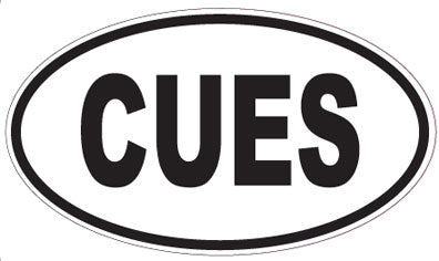 CUES - Oval Sticker